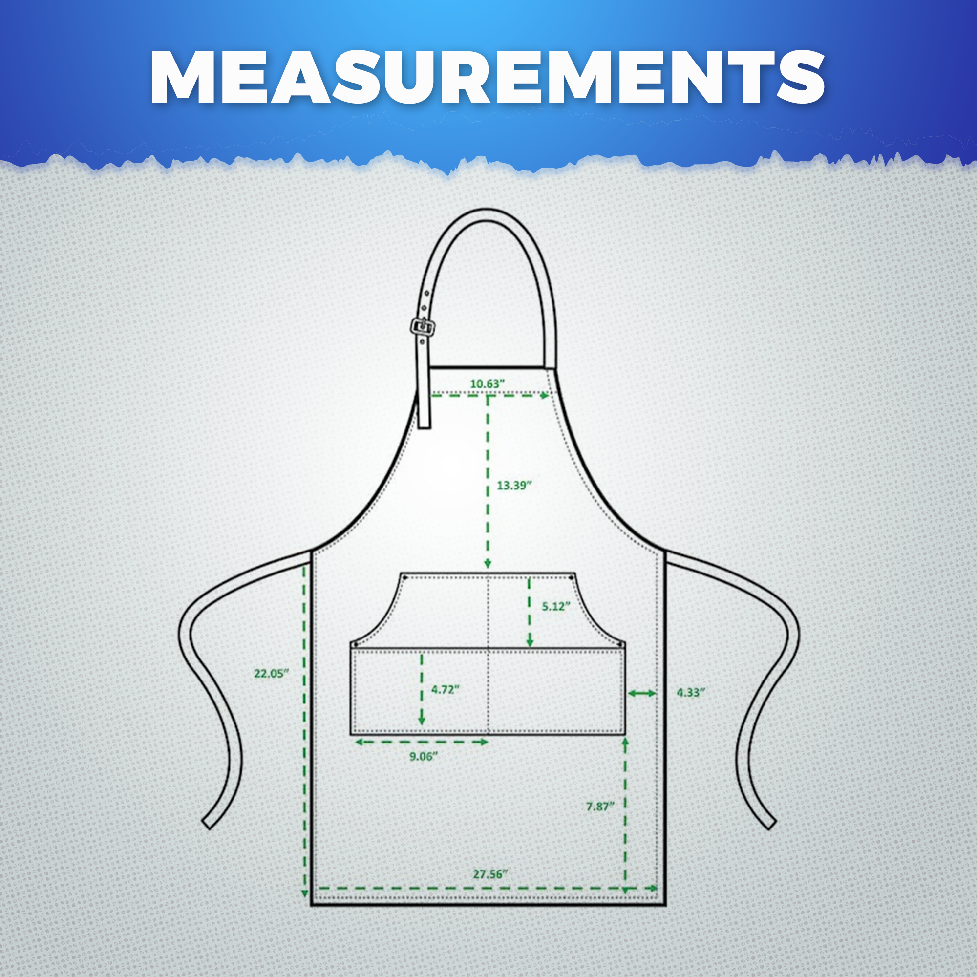 Custom Bartending Denim Apron Measurements