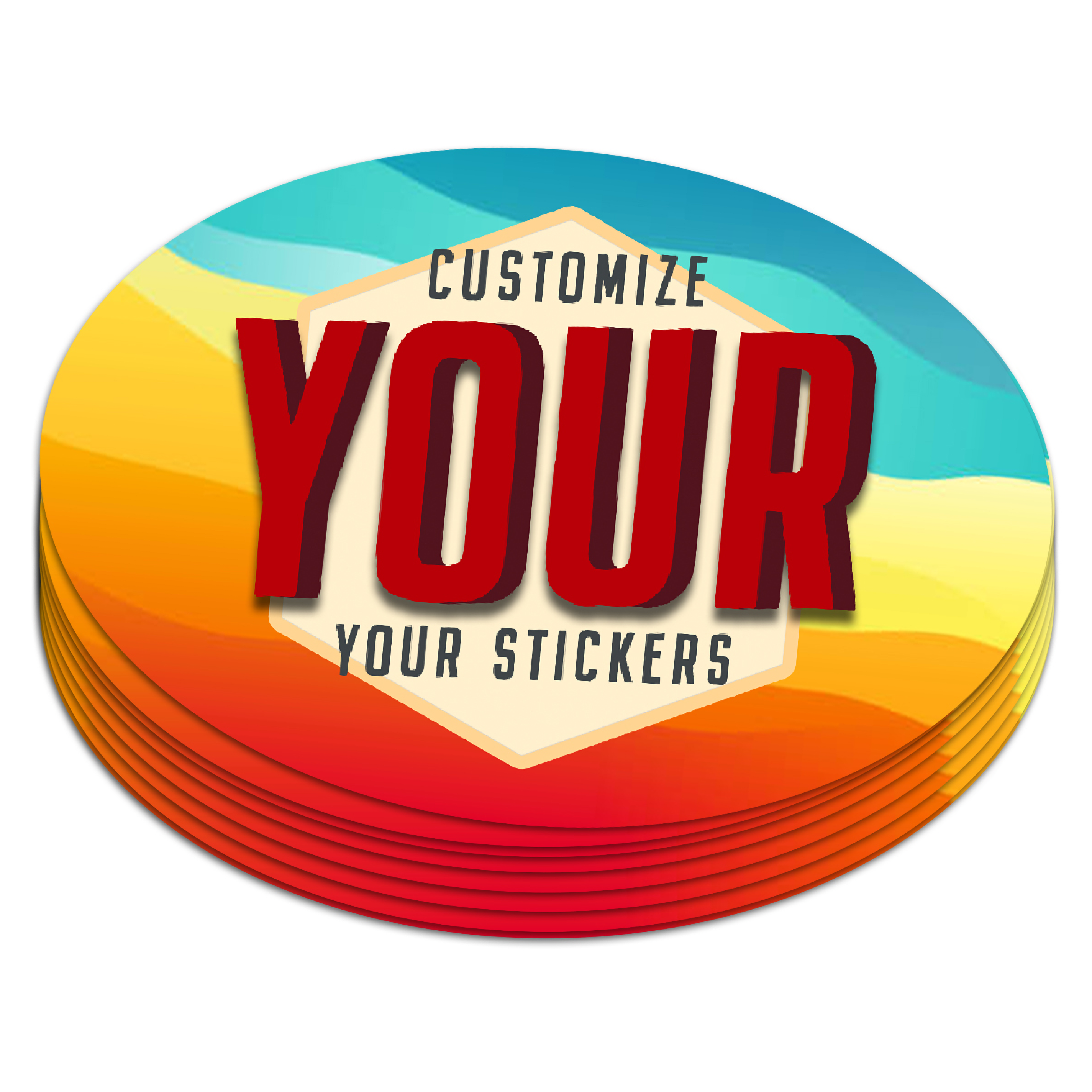  instMerch Custom Stickers for Business Logo — Laminated  Personalized Stickers Labels — Waterproof Anti-Scratch (4” Die-Cut, Pack of  10) : Office Products