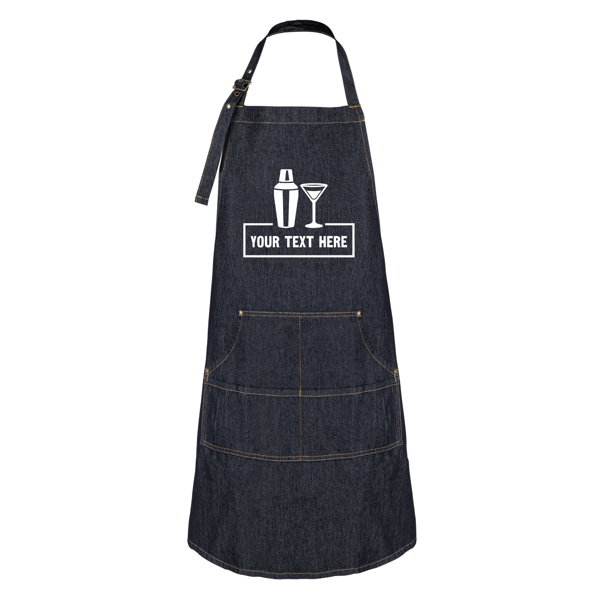 Custom Bartending Denim Apron Indigo Denim