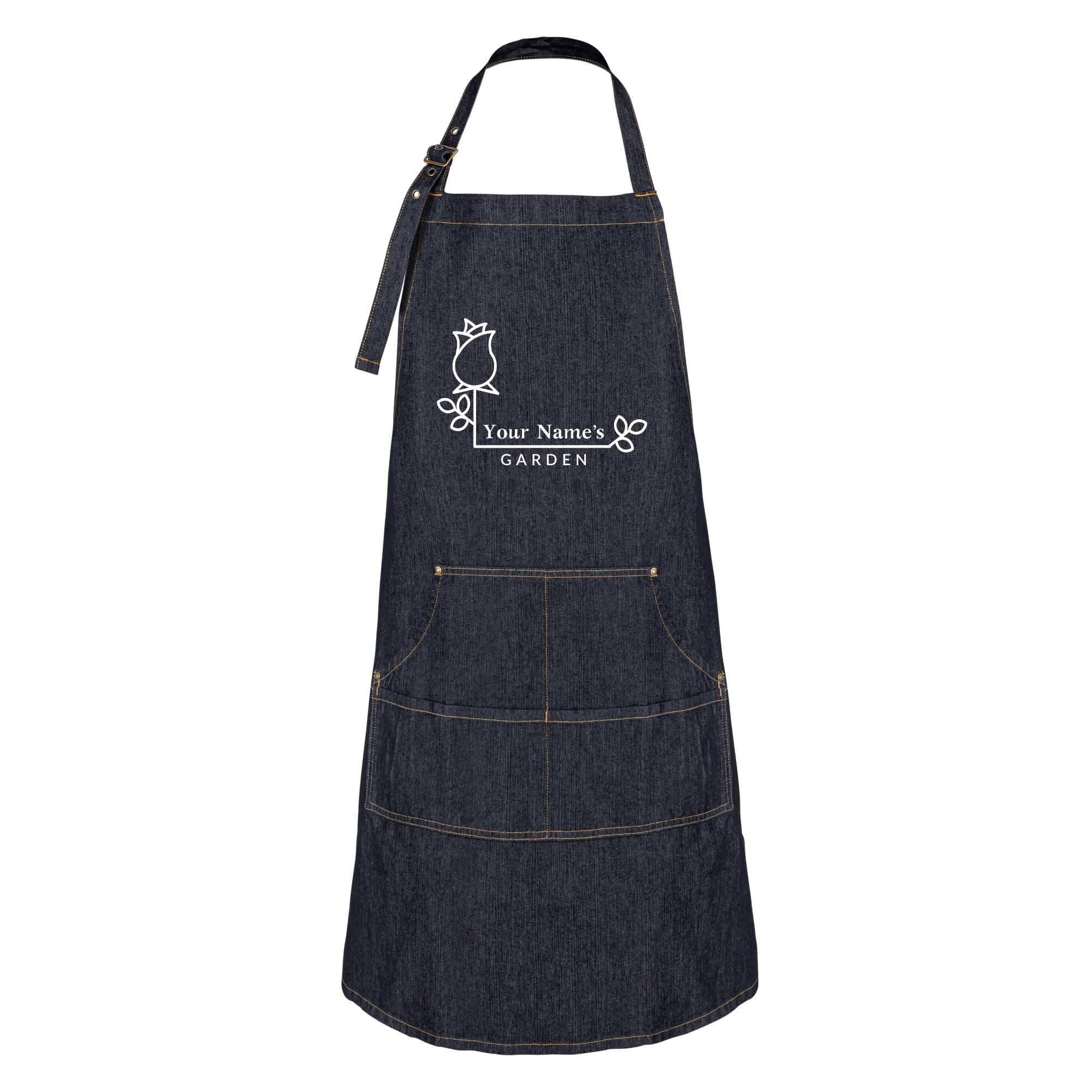 Custom Gardening Denim Apron Indigo Denim