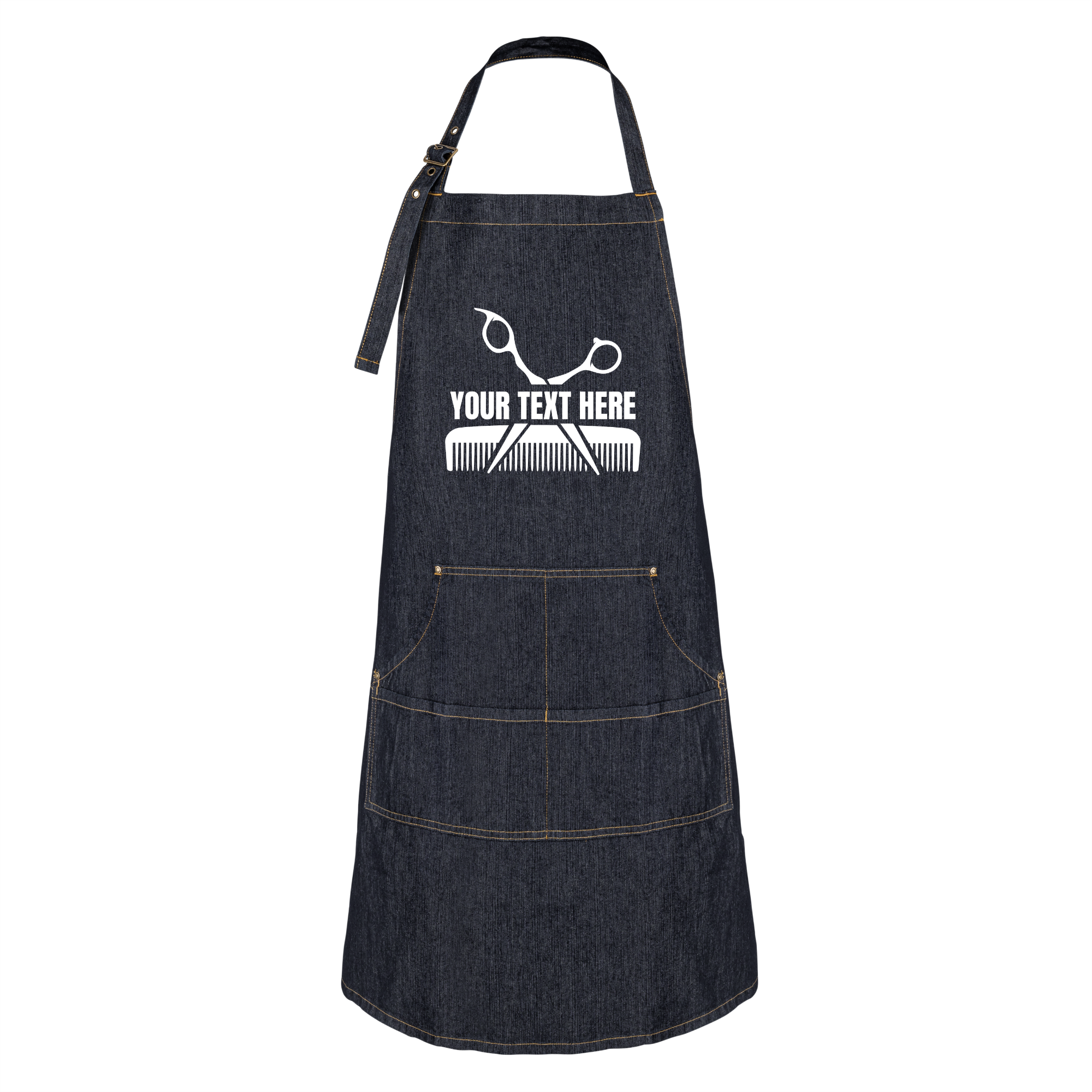 Custom Hairstylist Denim Apron Indigo Denim