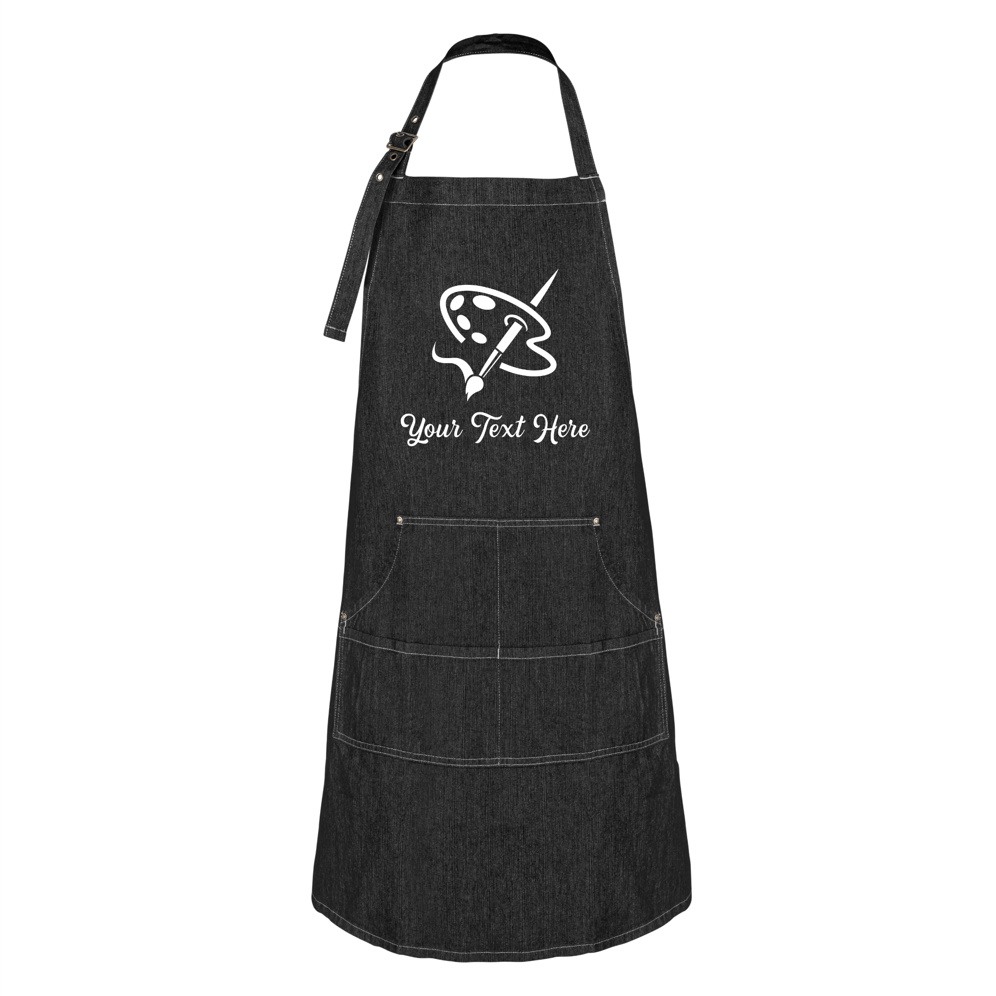 Custom Painter Denim Apron Black Denim